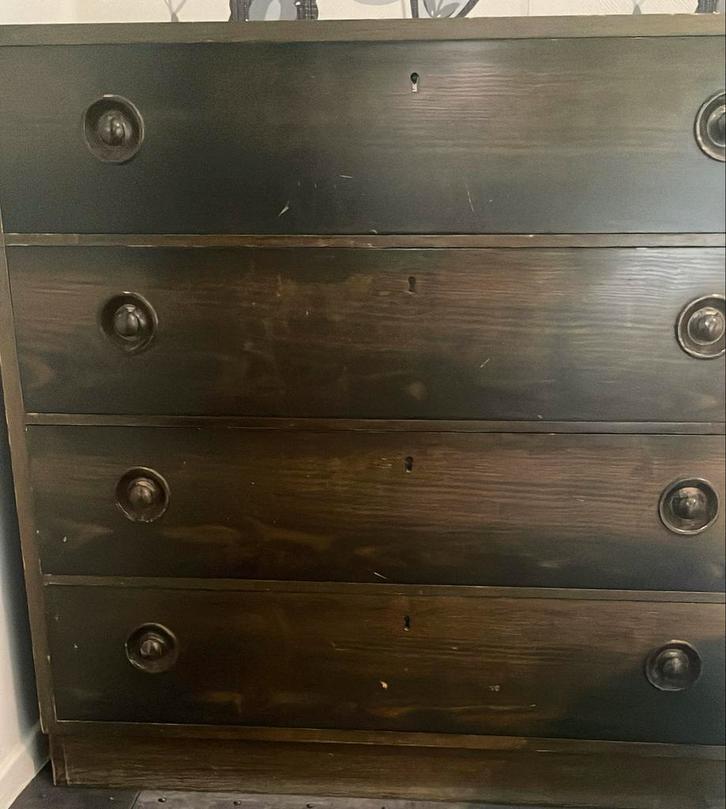 Deense Børgen Mogensen Ladekast groen vintage, Huis en Inrichting, Kasten | Dressoirs, Gebruikt, 50 tot 100 cm, 25 tot 50 cm, Met lade(s)