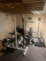 Home gym te koop!, Sport en Fitness, Fitnessmaterialen, Ophalen, Zo goed als nieuw, Benen, Dumbbell