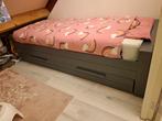 WOOOD Dennis Bed met Bedlade - Staalgrijs, Lattenbodem, 85 tot 100 cm, Gebruikt, Ophalen of Verzenden