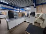 Complete keuken Compleet met APP 120Keukens op voorraad 2762, Wit, Hoekkeuken, Ophalen of Verzenden, Zo goed als nieuw