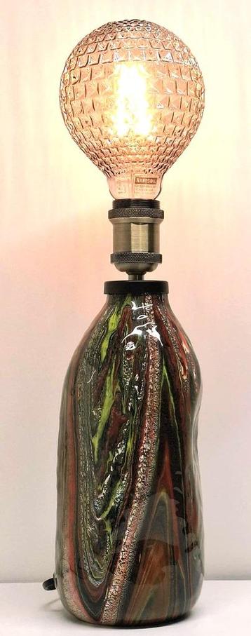 lamp gegoten uniek epoxy pouring art kunst tafellamp  beschikbaar voor biedingen