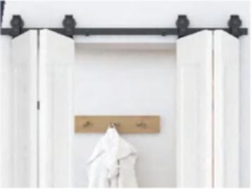 SALE!! Satin Black Metal White MDF deur dubbel 2133x460x35mm beschikbaar voor biedingen