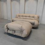 Cassina Soriana - Tweezits bank in Sand Leder, Ophalen of Verzenden