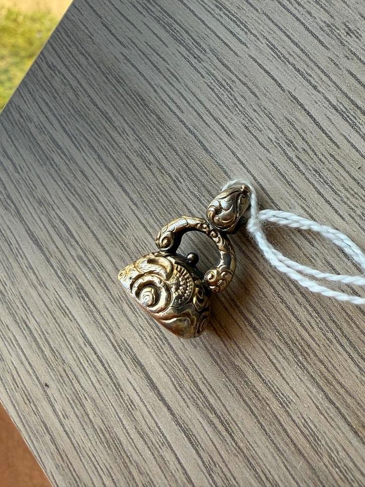 Antieke Vergulde Zakhorloge Hanger, Antiek en Kunst, Antiek | Goud en Zilver, Goud, Ophalen of Verzenden