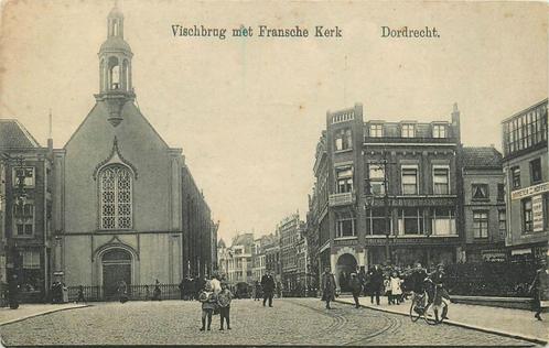 (701-055-021) Dordrecht Vischbrug met Fransche Kerk, Verzamelen, Ansichtkaarten | Nederland, Zuid-Holland, Verzenden