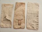 3 stuks lege linnen loodzakjes voor jachthagel., Ophalen of Verzenden, Landmacht, Nederland, Hulzen of Bodemvondsten