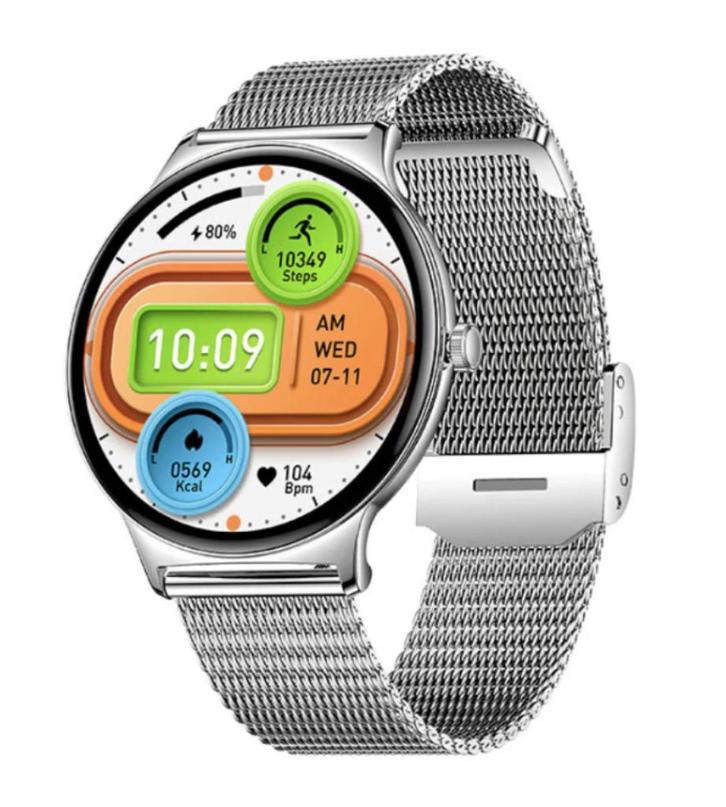 Smartwatch Ultra X nieuw in verpakking garantie tot okt. '27, Sieraden, Tassen en Uiterlijk, Smartwatches, Nieuw, Android, Zilver