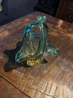 Murano Glazen Schaal Groen/Amber, Antiek en Kunst, Ophalen