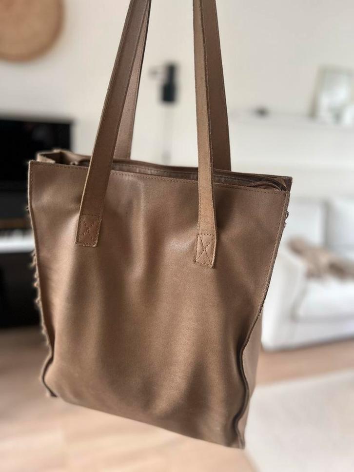 Bruine Sacha Shopper, Sieraden, Tassen en Uiterlijk, Tassen | Damestassen, Gebruikt, Shopper, Bruin, Ophalen of Verzenden