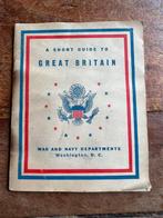WO2 Amerikaans Pocket Guide Gids Great Britain D-Day 1942, Verzenden, Amerika, Boek of Tijdschrift