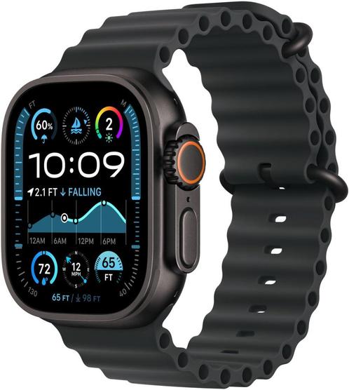 Apple Watch Ultra2 - 4G - 49mm - Ocean Band - M/L, Sieraden, Tassen en Uiterlijk, Smartwatches, Nieuw, iOS, Zilver, Afstand, Calorieverbanding