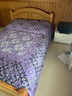 2 persoons bed, Ophalen, Bruin, Tweepersoons, 140 cm