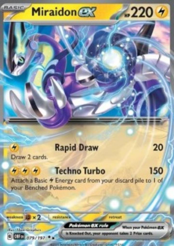 Miraidon ex #079 - OBF -Obsidian Flames, Hobby en Vrije tijd, Verzamelkaartspellen | Pokémon, Nieuw, Losse kaart, Verzenden