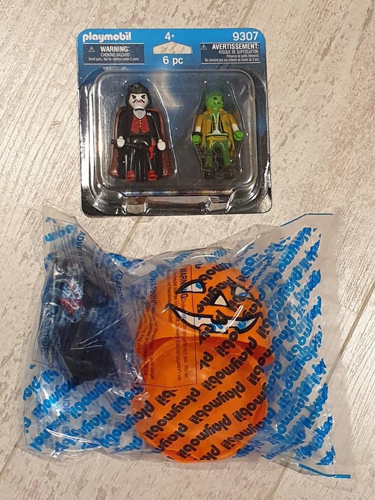 Playmobil 9307 Duo Dracula/ Frankenstein+ pompoen Halloween, Ophalen of Verzenden, Nieuw, Complete set