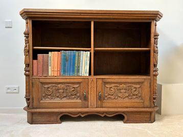 Neo-Renaissance Boekenkast/Dressoir Eikenhout beschikbaar voor biedingen
