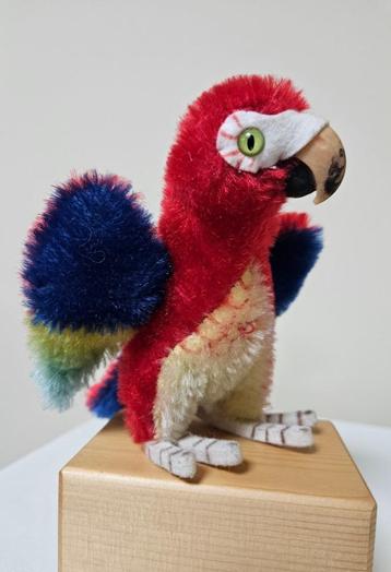 Steiff papagaai vogel jaren 60-70 mohair beer oud speelgoed beschikbaar voor biedingen