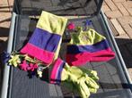 Groen paars en donker roze winterset Handschoenen sjaal muts, Ophalen of Verzenden, Zo goed als nieuw, Meisje, Setje