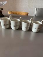 Vier mooie latte bekers van Riviera Maison, Ophalen of Verzenden, Overige stijlen, Kop(pen) en/of Schotel(s)