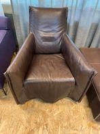 Leren fauteuil linteloo, Huis en Inrichting, Fauteuils, Ophalen, Modern design, Gebruikt, 75 tot 100 cm