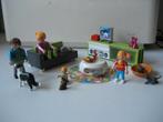 playmobil gezin in woonkamer met huisdieren, Ophalen of Verzenden, Zo goed als nieuw
