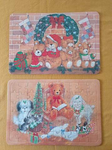 2 puzzels 60 stukjes KERST voorstelling. beschikbaar voor biedingen
