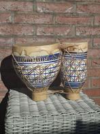 Marokkaanse Mini Trommel - Handgemaakt Decoratief Object, Ophalen of Verzenden, Zo goed als nieuw, Trommel
