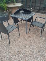 Tuintafel,Tuinstoelen incl kussens, Ophalen, Zo goed als nieuw, Kunststof