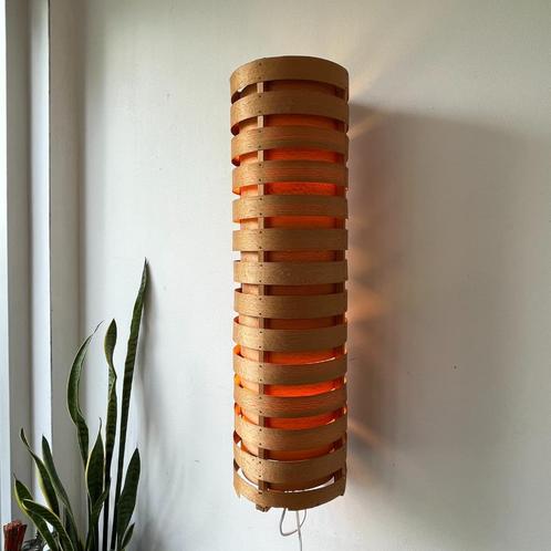 TOTALE LEEGVERKOOP fineer houten lamp Markaryd Ellysett, Huis en Inrichting, Lampen | Wandlampen, Gebruikt, Hout, Overige materialen
