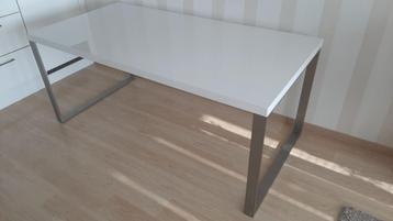 Eetkamertafel 90 x 180 cm, wit hoogglans beschikbaar voor biedingen