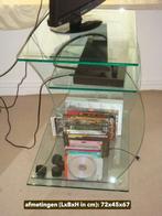 glazen audiomeubel, Huis en Inrichting, Kasten | Televisiemeubels, Ophalen, Gebruikt, 50 tot 100 cm, Glas