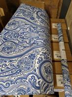 Eijffinger behang paisley patroon blauw/wit op voorraad/rol., Ophalen of Verzenden, 75 m² of meer, Wit