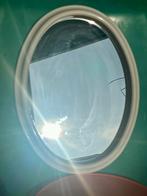 Retro ovale spiegel wit kunststof jaren 70, Huis en Inrichting, Woonaccessoires | Spiegels, Minder dan 50 cm, Gebruikt, Ophalen of Verzenden