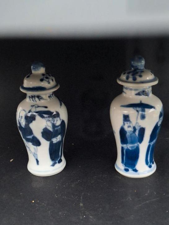 Chineze vaasjes 19e China 2x, Antiek en Kunst, Antiek | Vazen, Ophalen of Verzenden