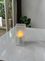 Ikea glazen tafellamp lampje design melkglas bedlampje, Gebruikt, Design, Ophalen of Verzenden, Glas