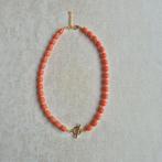 Oranje kralen ketting, Ophalen of Verzenden, Nieuw, Oranje, Overige materialen