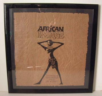 Inkt Druk / zeefdruk Tekening African Image beschikbaar voor biedingen
