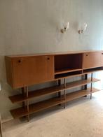 Vintage Wandkast wandmeubel Retro Jaren 50/60, Gebruikt, 100 tot 150 cm, Ophalen of Verzenden, 200 cm of meer