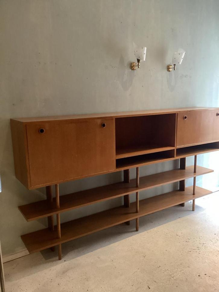 Vintage Wandkast wandmeubel Retro Jaren 50/60, Huis en Inrichting, Kasten | Buffetkasten, Gebruikt, 100 tot 150 cm, 200 cm of meer