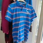 polo shirt Vintage blauw met streepje maat L, Kleding | Heren, Polo's, Ophalen of Verzenden, Gedragen, Maat 52/54 (L), Blauw