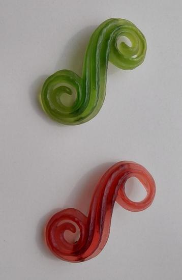 Haarspelden Groen & Rozerood - 2 stuks beschikbaar voor biedingen