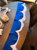 Truckers Gordijn - Blauw met Witte Franjes, Ophalen of Verzenden, Gebruikt, Overige merken, Interieur en Bekleding