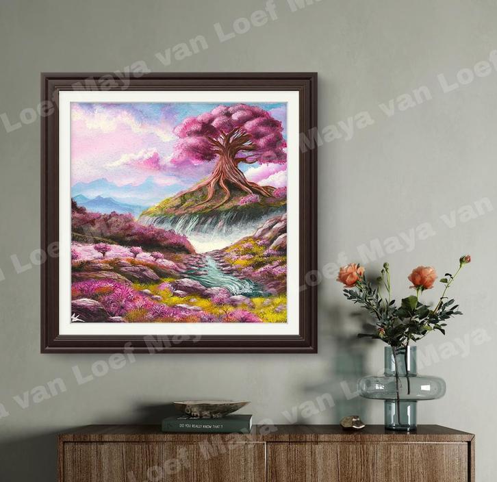 Pink Dreams Schilderij - Maat in Overleg, Antiek en Kunst, Kunst | Schilderijen | Klassiek, Ophalen of Verzenden