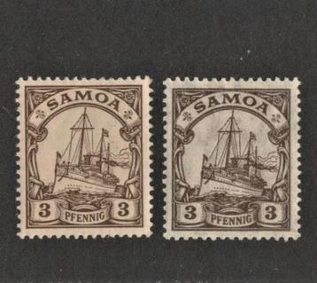 1900 1919-3pf SAMOA-Duitse kolonie gewoon en oorlogsdruk beschikbaar voor biedingen