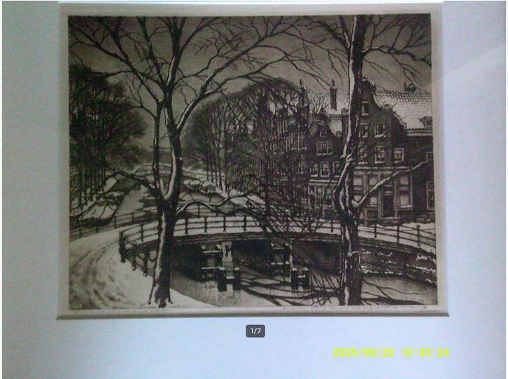 Cornelis Brandenburg - Amsterdam - Brouwersgracht, Antiek en Kunst, Kunst | Etsen en Gravures, Ophalen of Verzenden