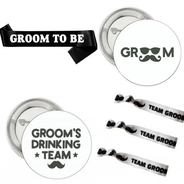 Vrijgezellenfeest set 24-delig, Kleding | Heren, Trouwkleding en Trouwaccessoires, Nieuw, Accessoires, Zwart, Ophalen of Verzenden