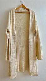 Lang grof gebreid vest katoen acryl crème ecru Sukha, Ophalen of Verzenden, Zo goed als nieuw, Maat 46/48 (XL) of groter, Beige