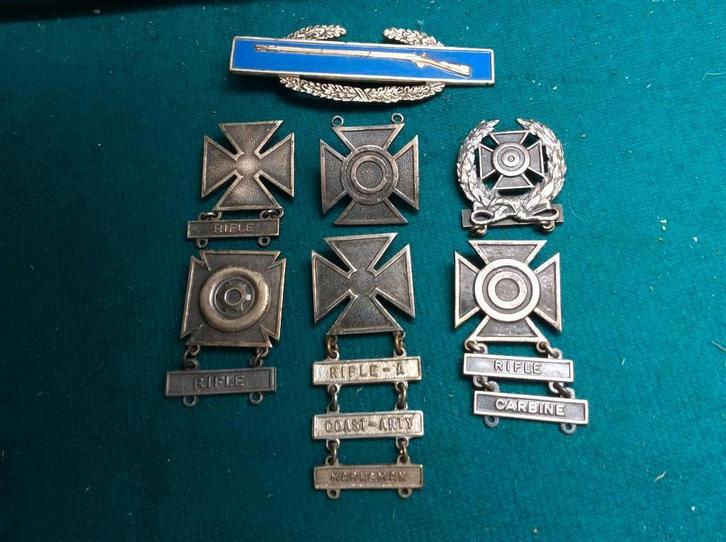 U.S. QUOLIFICATIONBADGES WW2, Verzamelen, Militaria | Tweede Wereldoorlog, Landmacht, Embleem of Badge, Amerika, Ophalen of Verzenden