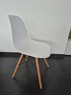 Eetkamerstoelen 7 stuks kunststof wit, Huis en Inrichting, Stoelen, Ophalen, Kunststof, Gebruikt, Wit