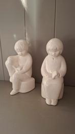 Prachtige Vintage Delfts Wit Boekensteunen NBC, Ophalen of Verzenden