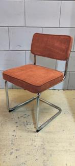 Nieuwe Buisframe ribstof stoelen met extra dikke kussens., Huis en Inrichting, Stoelen, Nieuw, Vijf, Zes of meer stoelen, Vintage